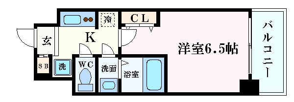 ジュネーゼグラン淀屋橋の物件間取画像