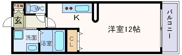 ニッケノーブルハイツ江坂の物件間取画像