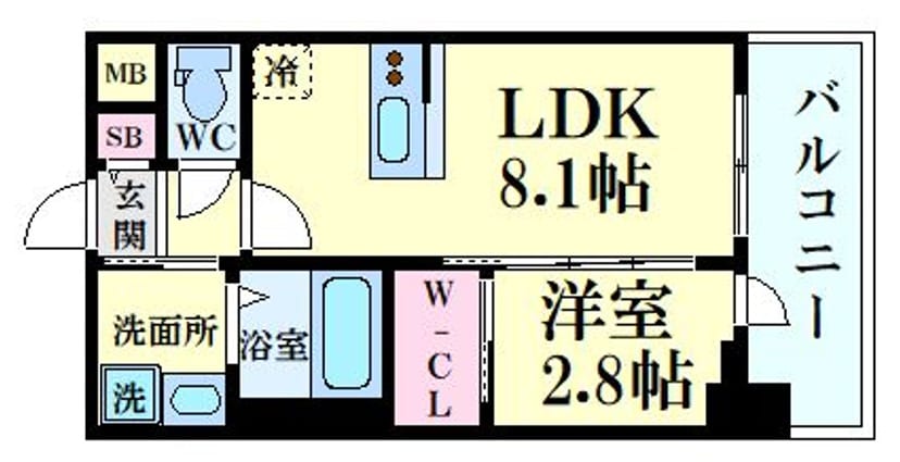 セレニテ江坂グランデの物件間取画像