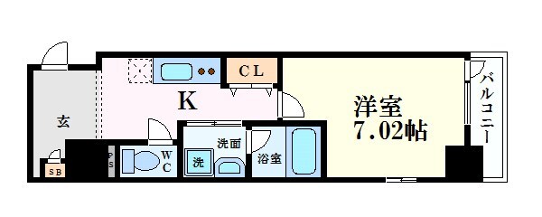 FERVILLE　AWAZA（フェールヴィル阿波座）の物件間取画像