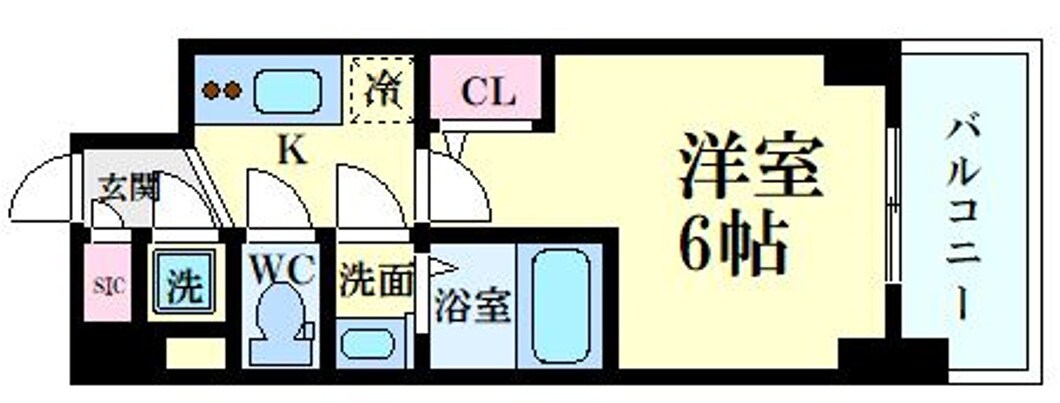 エスリードレジデンス大阪ウエストコートの物件間取画像