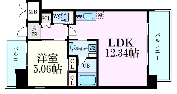 プレジオ阿波座の物件間取画像