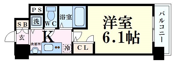 天満橋駅 徒歩5分 8階の物件間取画像