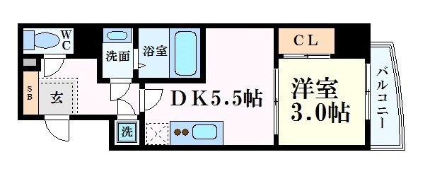 SERENiTE本町refletの物件間取画像