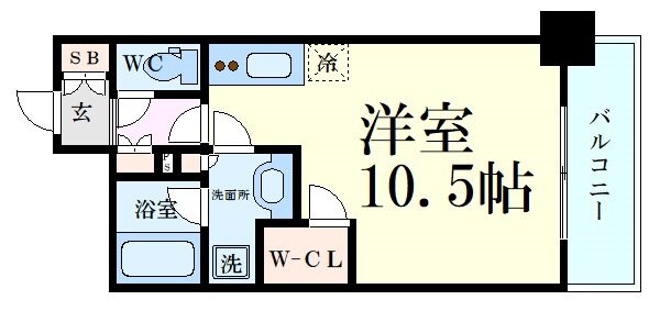 ザ・パークハビオ堂島の物件間取画像