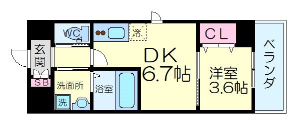 K’sスクエア江坂の物件間取画像