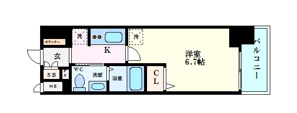 エステムコート梅田天神橋Ⅲアヴァンテの物件間取画像