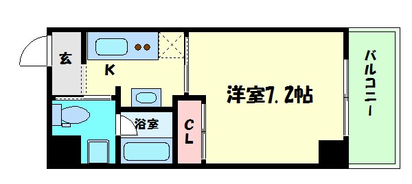 西長堀駅 徒歩8分 9階の物件間取画像