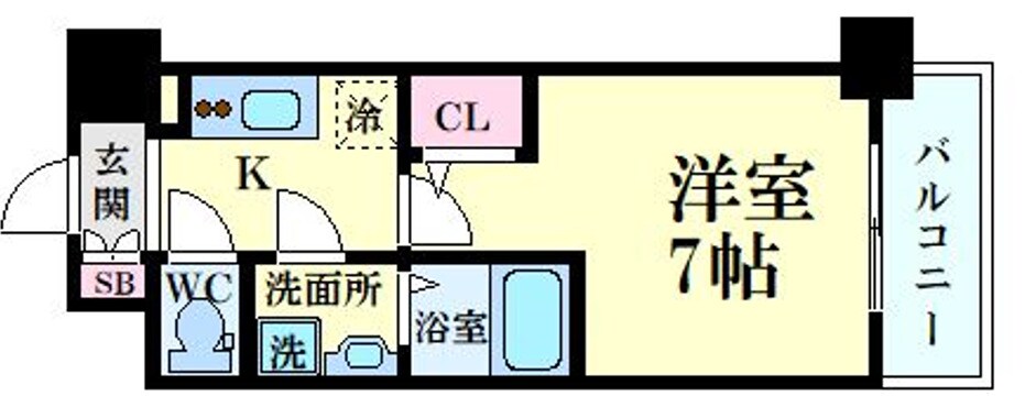 エスリード大阪クレストコートの物件間取画像