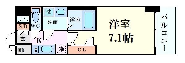 九条駅 徒歩4分 2階の物件間取画像