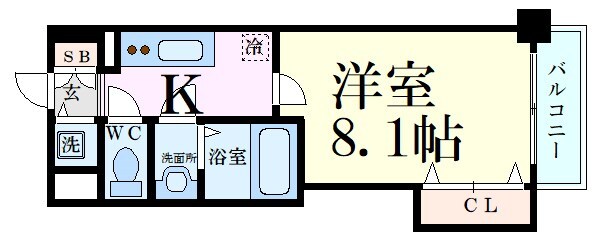 Luxe新大阪SOUTHの物件間取画像