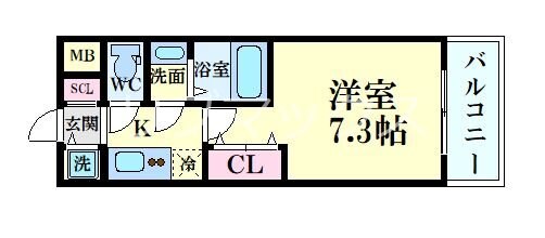 ライジングメゾン新大阪サウスの物件間取画像