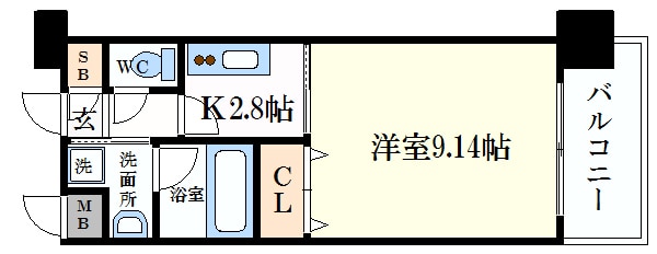 プレジオ江坂の物件間取画像