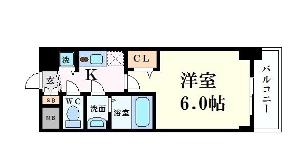 天満橋駅 徒歩7分 9階の物件間取画像