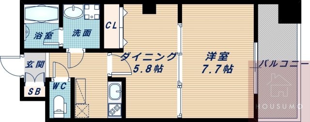 レフィーナカルム江坂の物件間取画像