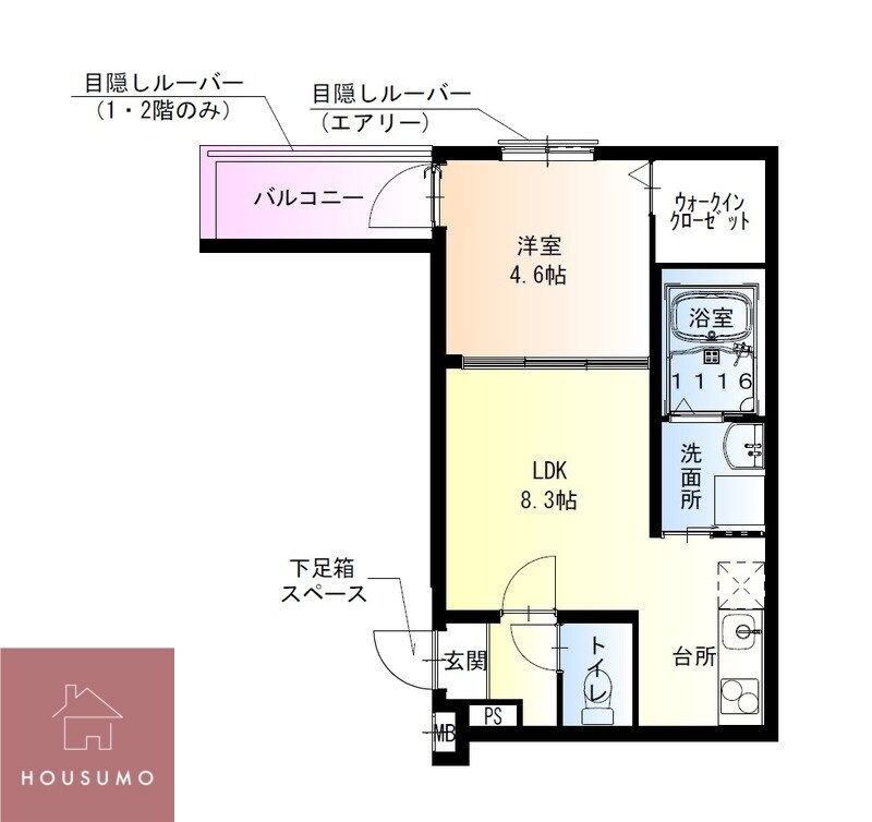 フジパレス吹田内本町の物件間取画像