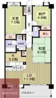 プレリオン豊中・中桜塚の物件間取画像