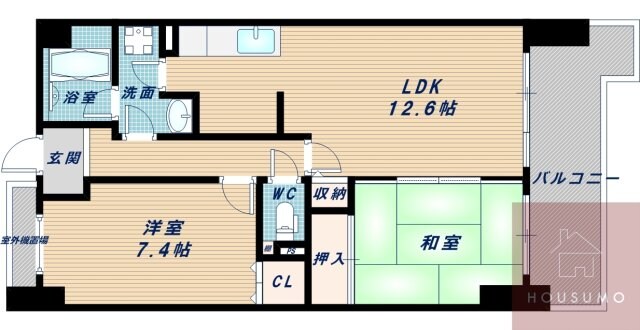 コートアメニティ江坂の物件間取画像