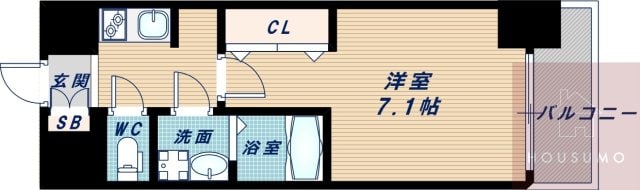 S-RESIDENCE三国WESTの物件間取画像