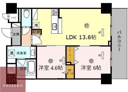 セレーノ北野の物件間取画像