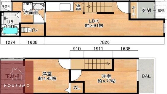 岸辺北テラスの物件間取画像