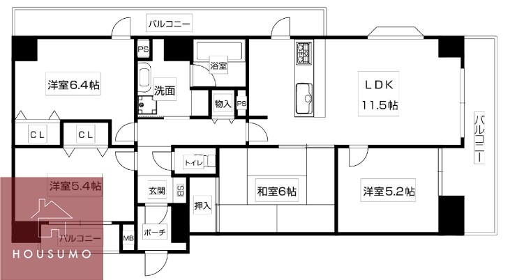 エステムコート新大阪Ⅱハーブフォリアの物件間取画像