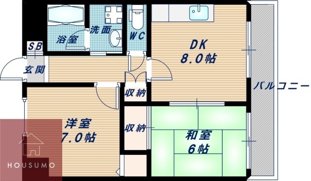 ウッズフィールドⅡの物件間取画像