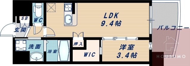 セレニテ江坂ミラクの物件間取画像