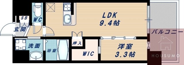 セレニテ江坂ミラクの物件間取画像