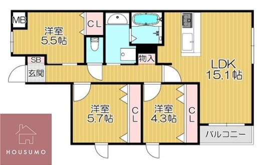 GRAND STEADY 桜の町の物件間取画像