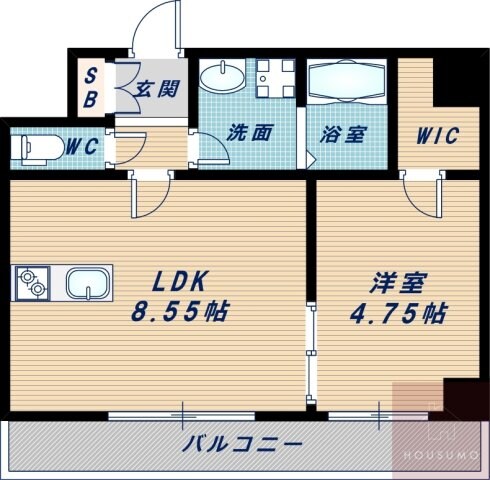 パーラム豊津の物件間取画像