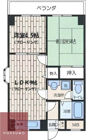 すずらんハイツの物件間取画像