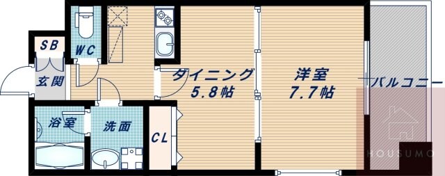 レフィーナカルム江坂の物件間取画像