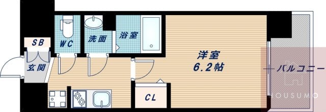 プレサンスOSAKA三国ネオスの物件間取画像