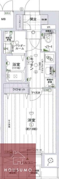 レジュールアッシュJUSOの物件間取画像