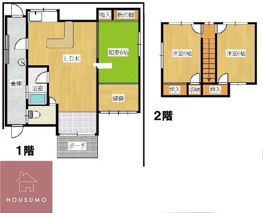 夕日丘賃貸一戸建住宅の物件間取画像