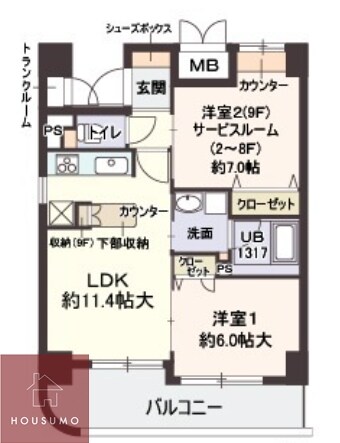 Villa・淀川の物件間取画像