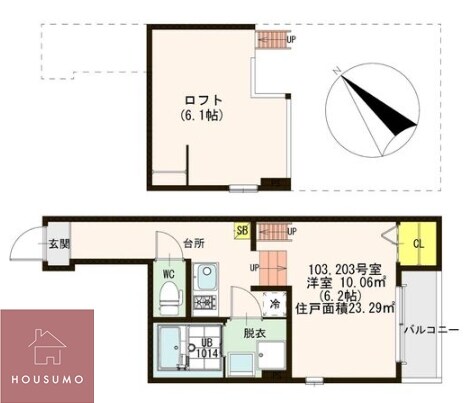 ハーモニーテラス淡路の物件間取画像