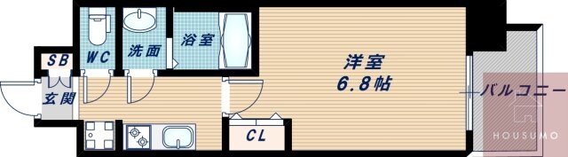 プレサンス江坂クォーレの物件間取画像