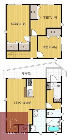 仮)柴原町3丁目貸家の物件間取画像