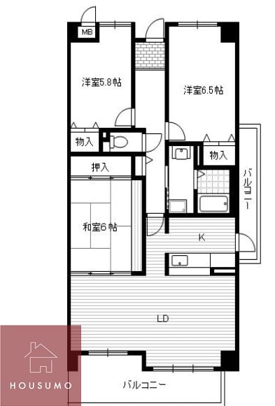 メゾンクレールの物件間取画像