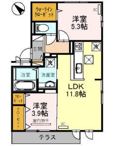 ヴォワラクテメゾン 豊中旭丘の物件間取画像