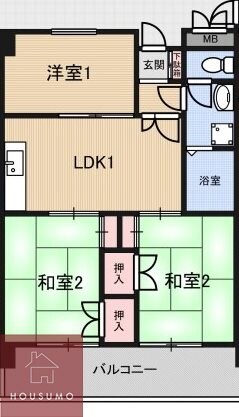 第２ユーロハイツ東豊中の物件間取画像