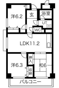 千里パノラマハイツIIの物件間取画像