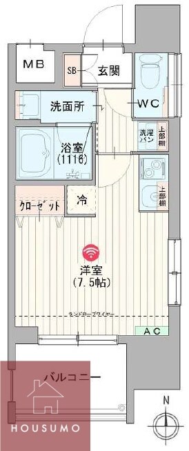 パークフラッツ東三国の物件間取画像