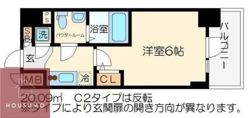 エスリード大阪シティノースの物件間取画像