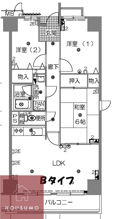 ＲＯＮＡ　ＨＹＡＴＴの物件間取画像