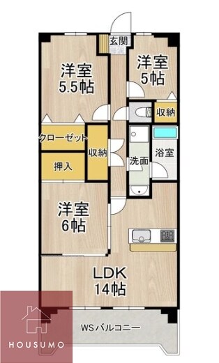 淀川ハイライフマンションの物件間取画像