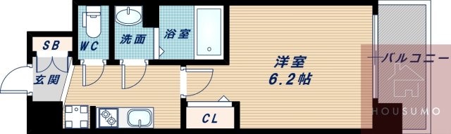 プレサンスOSAKA三国ネオスの物件間取画像