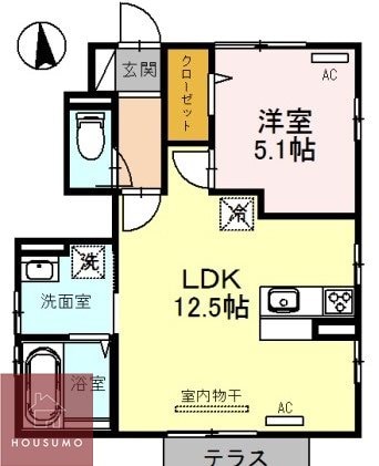 エレノア若竹　C棟の物件間取画像